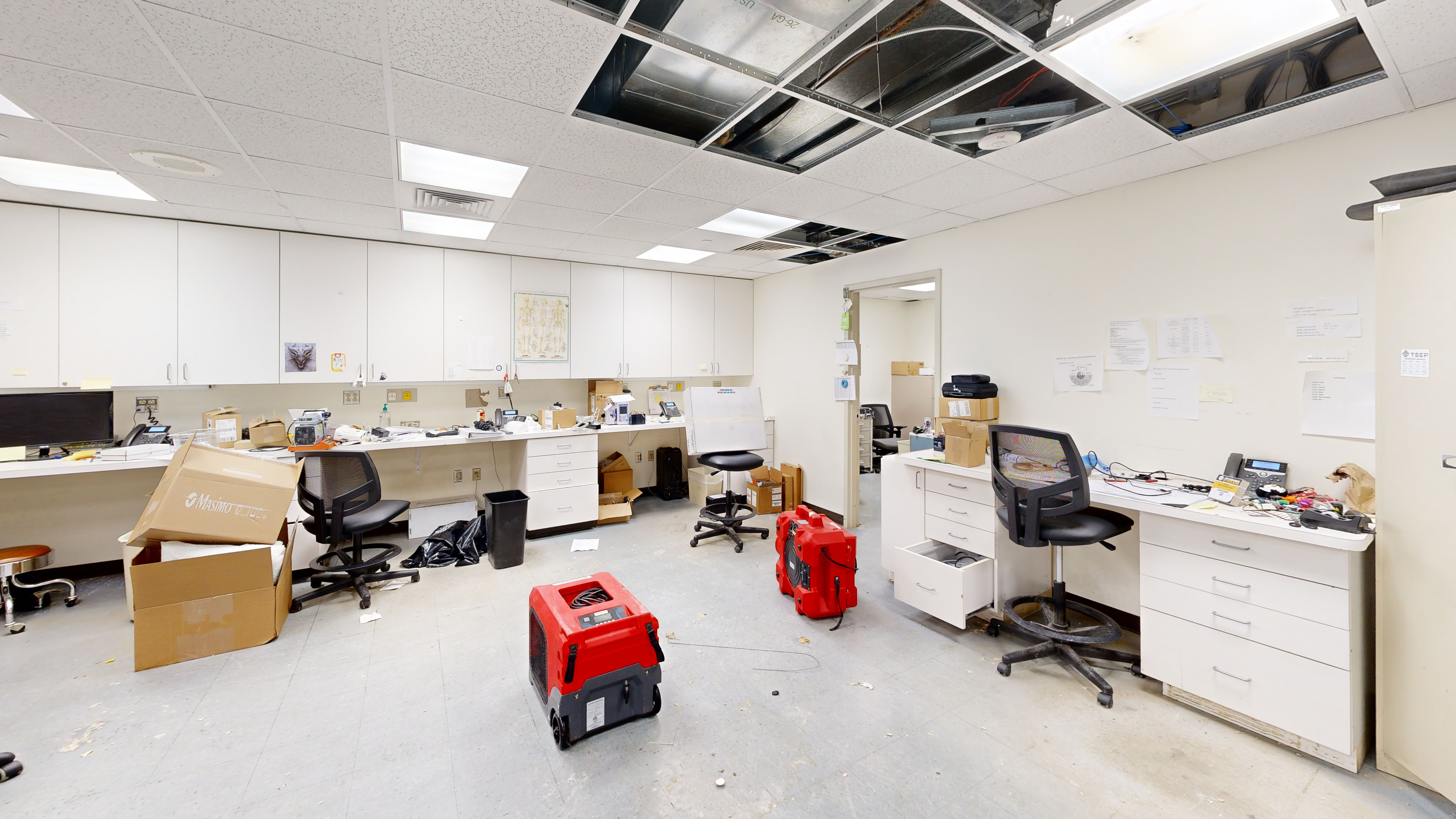 Equipment set at hospital water loss