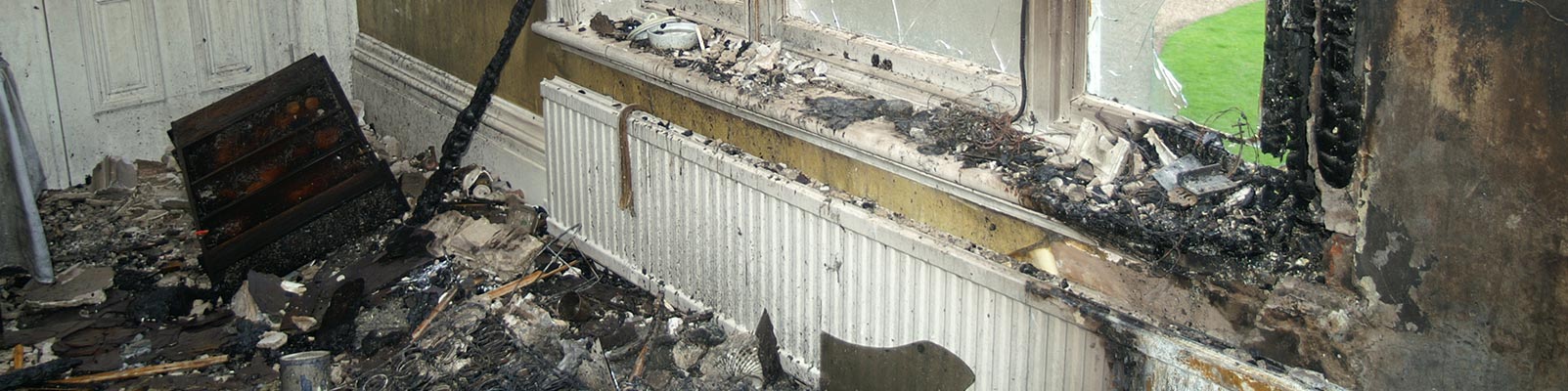 Fire damage banner