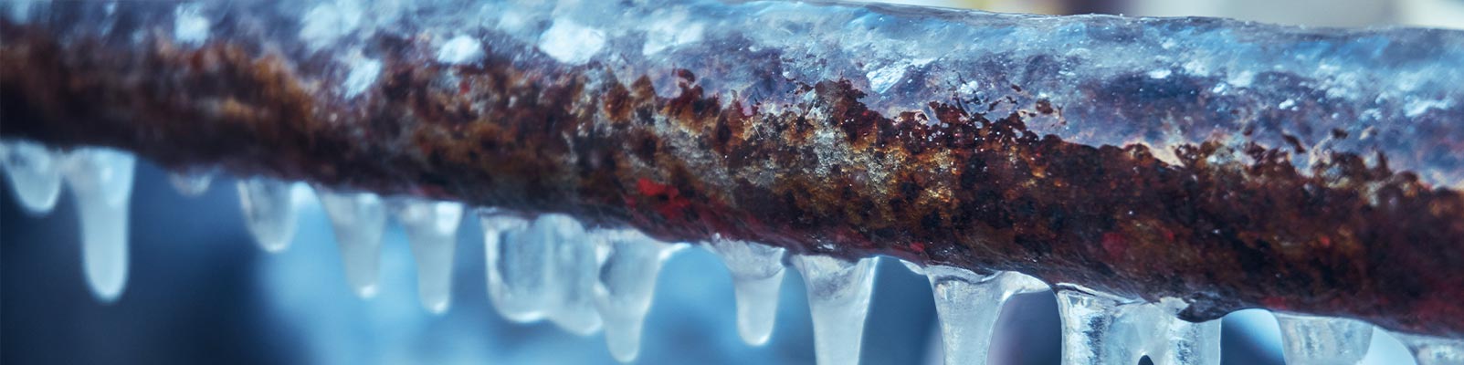 Rust damaged frozen pipe