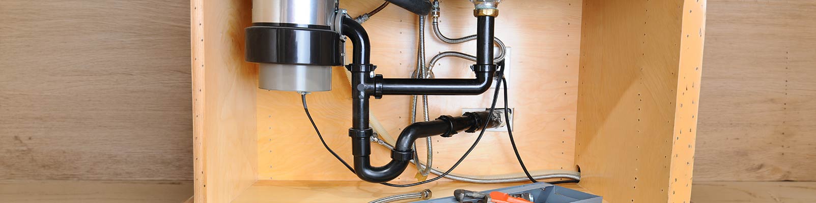 Leaky garbage disposal banner