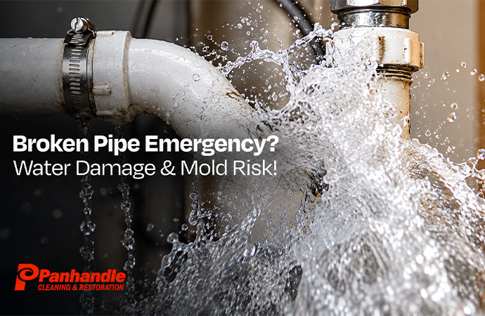 Water Pipe Break Cleanup & Restoration Services