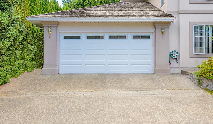 Clean garage exterior