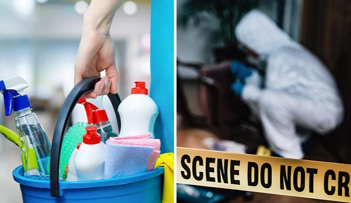 Collage of different types of cleaning service