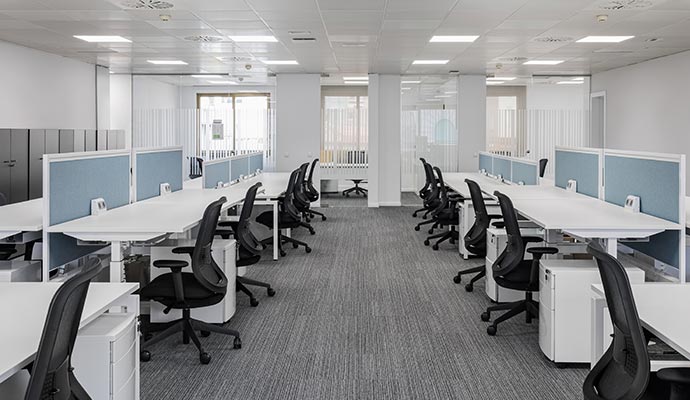 Clean office interior