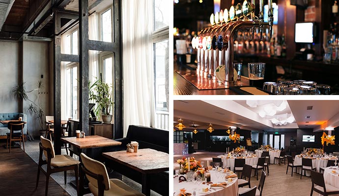 Collage of different types of restaurants