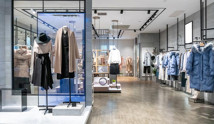 Interior of a retail store