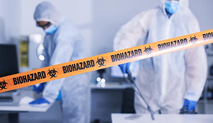 Professional biohazard cleanup