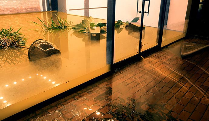 Water damaged floor