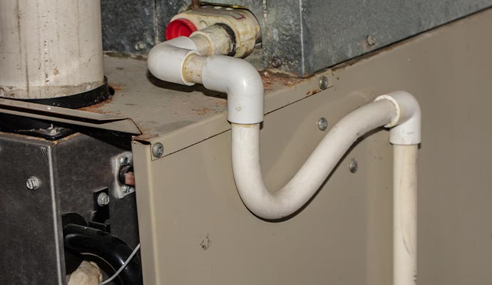 Condensate drain line Condensate drain line