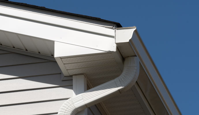 An installed gutter
