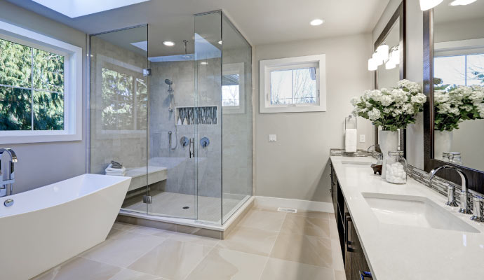 A modern bathroom
