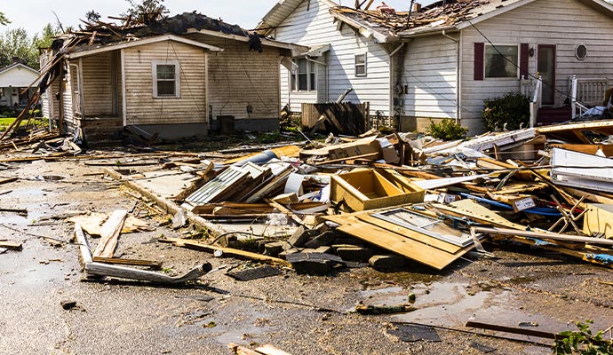 Flood damaged property