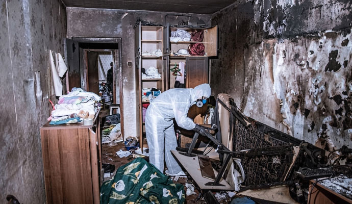 Fire damage restoration service