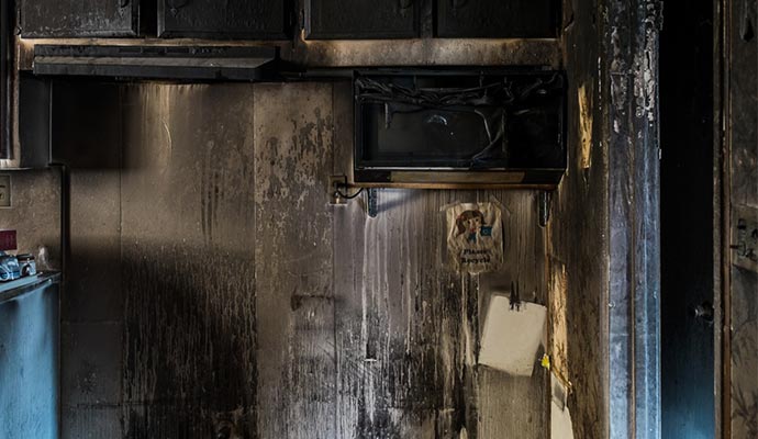 Smoke and fire damaged property