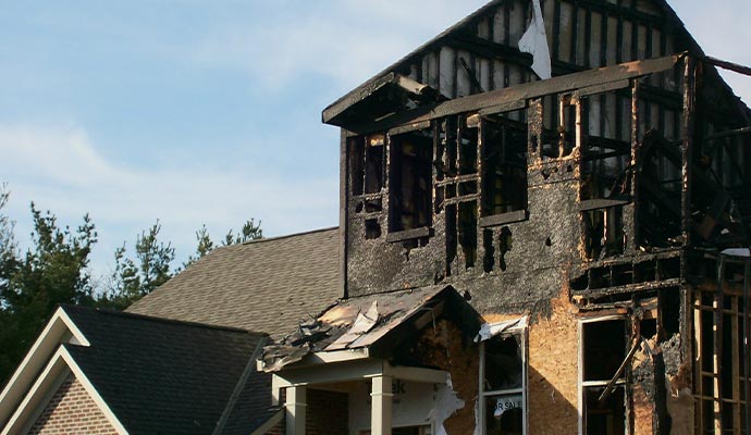 Fire damaged property