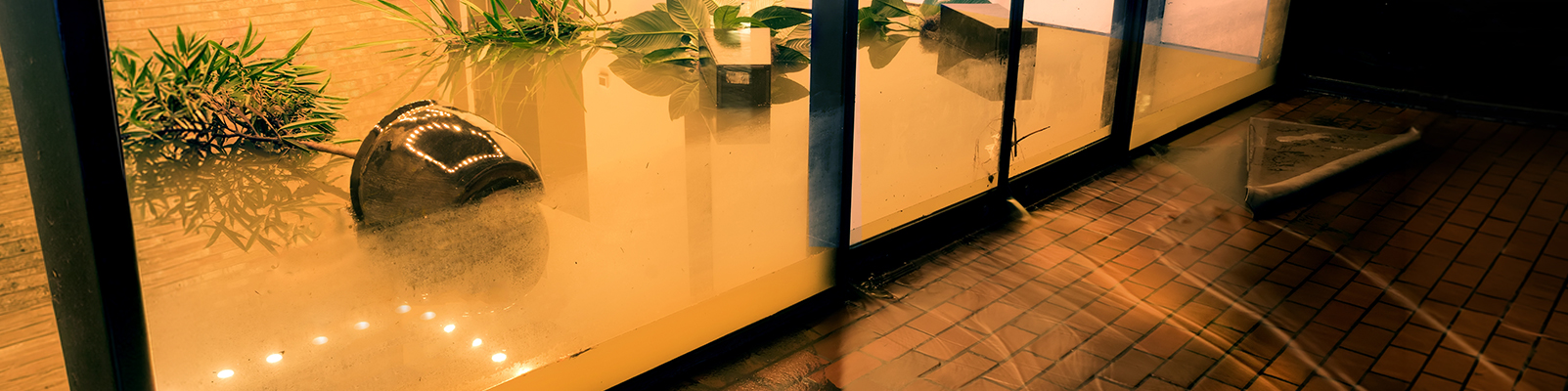 Flood damage room banner