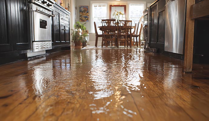Flood damaged floor