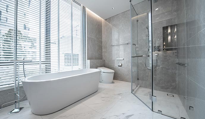 Newly remodelled bathroom