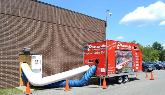 Panhandle Cleaning and Restoration large loss drying unit