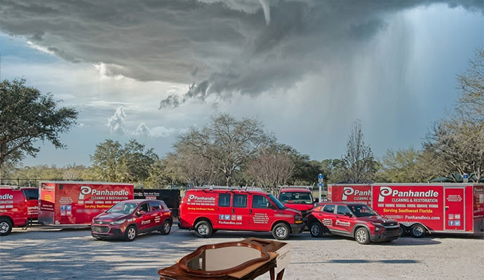 Panhandle Cleaning and Restoration service vehicles
