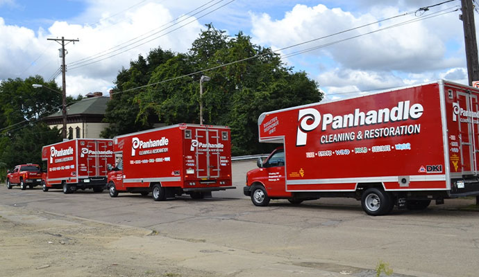 Panhandle Cleaning & Restoration service vehicles