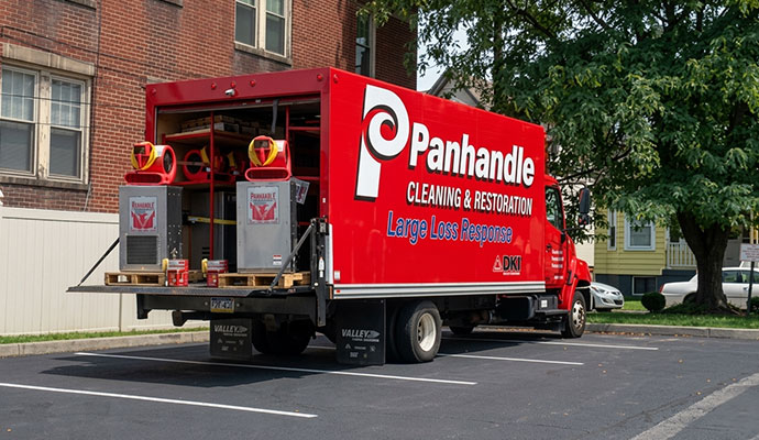 Panhandle Cleaning & Restoration truck ready for emergency property cleanup