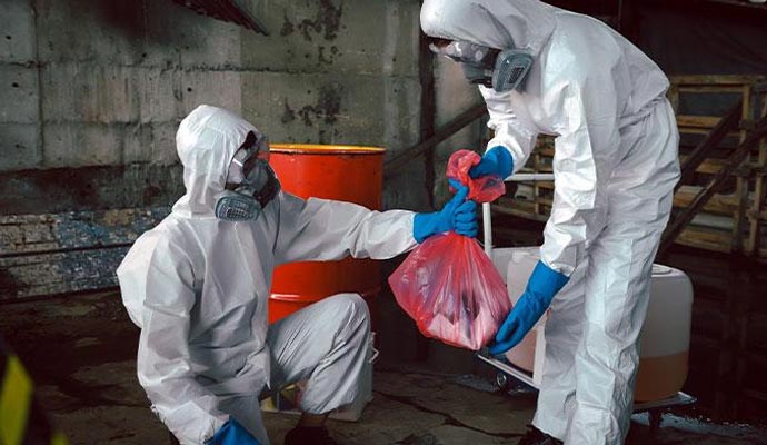 Professional biohazard cleaning service