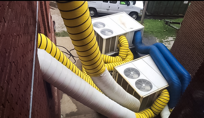 Temporary commercial hvac system
