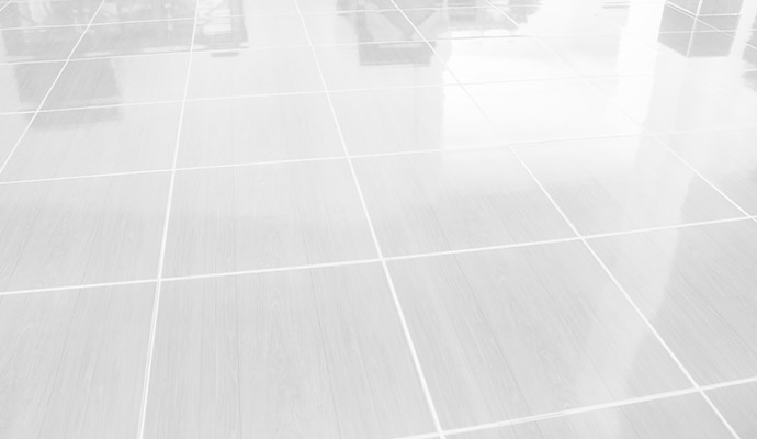 Clean and glossy tiled floor