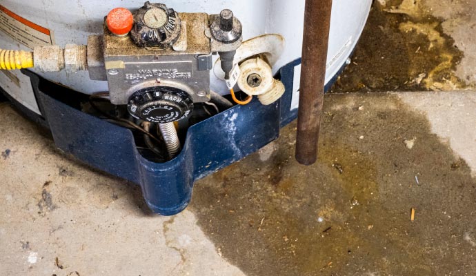 Appliance leak causes water on the floor