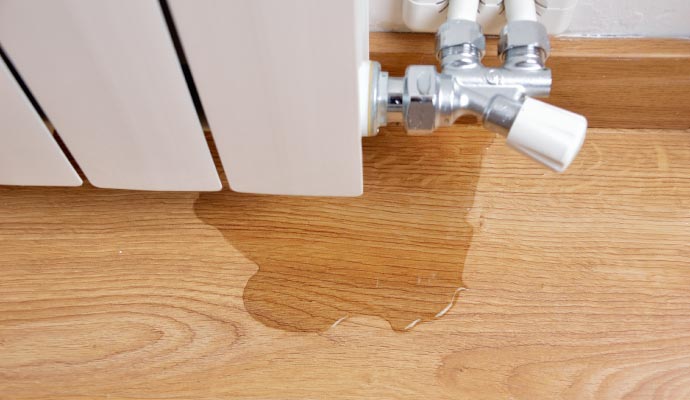 Flooding caused by a plumbing leak