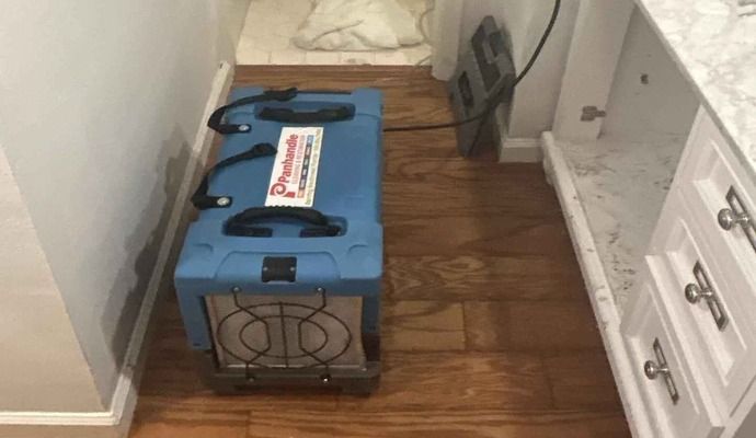 Water damaged floor restoration service