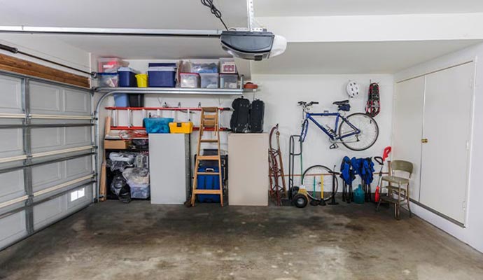 Water damaged garage