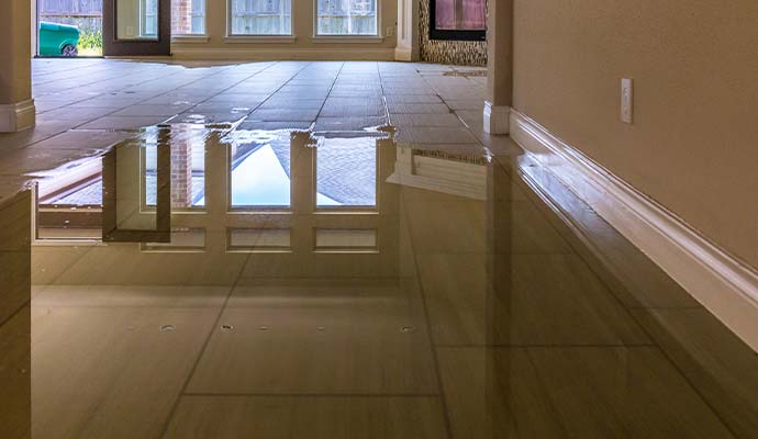 Water flooded floor