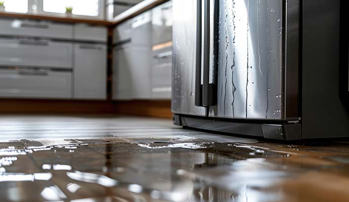 Water leaking from refrigerator