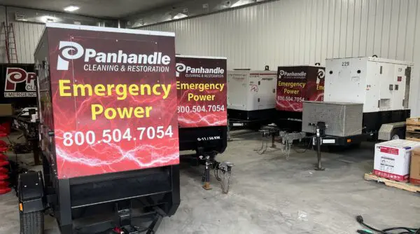 Panhandle emergency power generators
